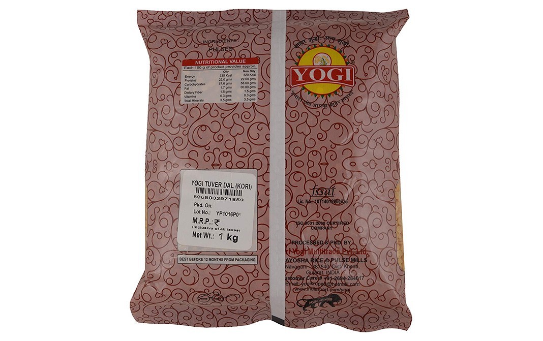 Yogi Tuver Dal (Kori)    Pack  1 kilogram